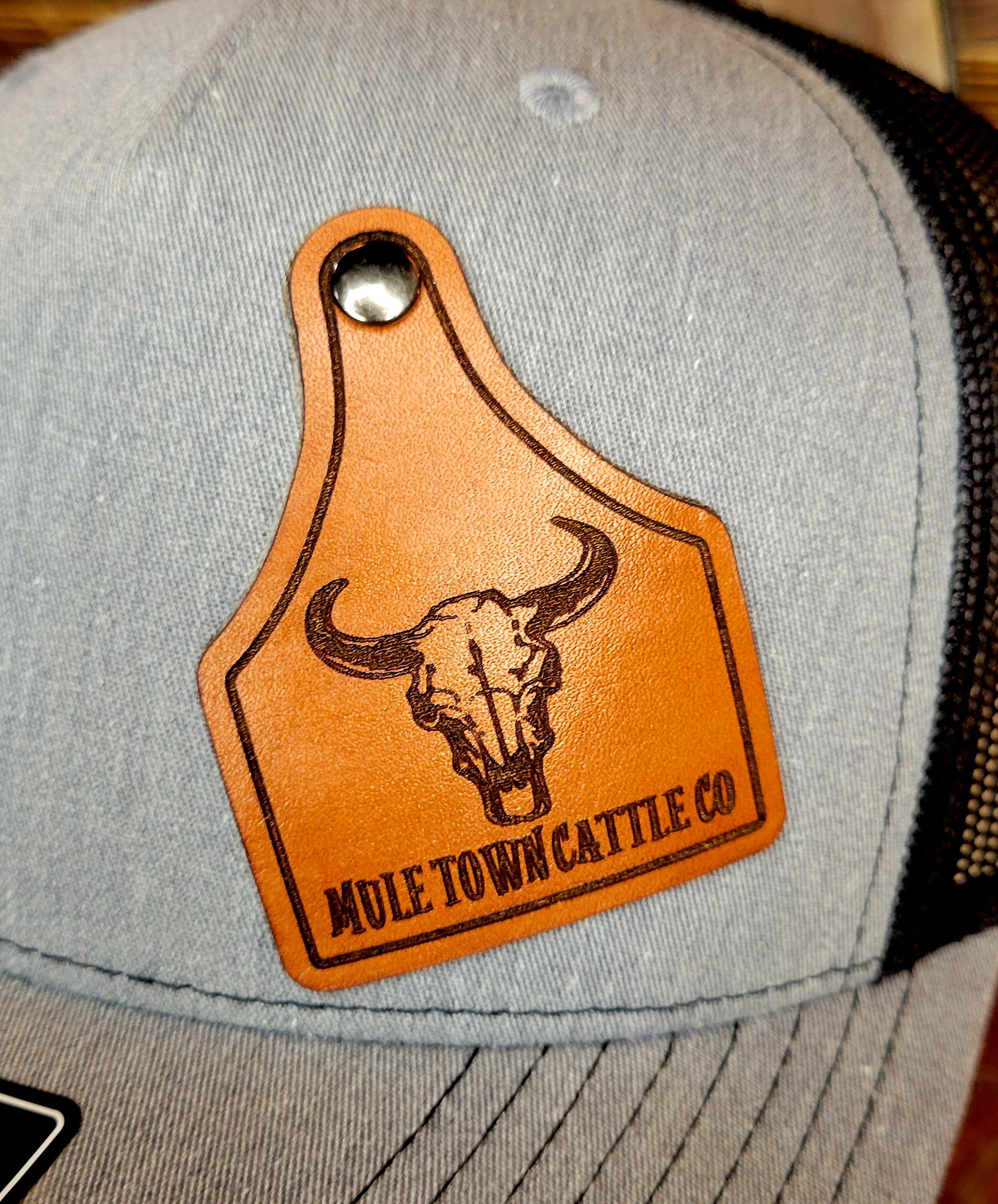 MTCC Cow Tag Leather Hat Patch