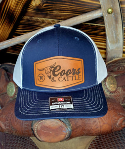 Coors and Cattle Leather Patch Hat