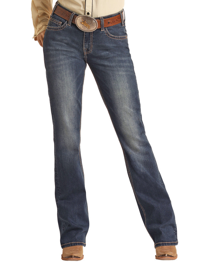 Brown and Silver Embroidered Riding Jean