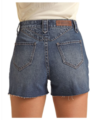 Distressed Double Yoke Shorts